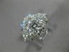 ESTATE LARGE 1.50CT DIAMOND 14KT WHITE GOLD 3D CLUSTER SQUARE FILIGREE LOVE RING