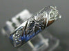 ANTIQUE WIDE .40CT DIAMOND 18KT WHITE GOLD 3D FILIGREE ETERNITY LOVE RING #9941