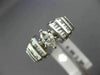 ESTATE WIDE 1.35CT MARQUISE & BAGUETTE DIAMOND 14K WHITE GOLD 3D ENGAGEMENT RING