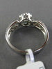 ESTATE 1.32CT DIAMOND 14KT WHITE GOLD 3D CLUSTER FLOWER ENGAGEMENT PROMISE RING