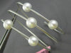ESTATE WIDE AAA SOUTH SEA PEARL 14KT WHITE GOLD 3 ROW FLEXIBLE BANGLE BRACELET