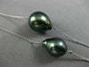 ESTATE LARGE & LONG .80CT DIAMOND & AAA TAHITIAN PEARL 14K WHITE GOLD NECKLACE