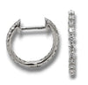 .35CT DIAMOND 18K WHITE GOLD ROUND SHARED PRONG INSIDE OUT HOOP HANGING EARRINGS