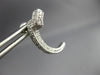 ANTIQUE .72 CTW HANGING 3D MOON SHAPE 14KT WHITE GOLD EARRINGS STUNNING!! #21750