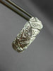 ESTATE .35CT ROUND DIAMOND 14KT WHITE GOLD FILIGREE HUGGIE HOOP EARRINGS #21690