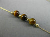 ESTATE AAA TIGER EYE 14K YELLOW GOLD CLASSIC FLEXIBLE BEADED FUN NECKLACE #26207