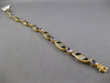 2.97CT DIAMOND & AAA TANZANITE 14KT YELLOW GOLD 3D OVAL & ROUND TENNIS BRACELET