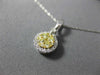 ESTATE .43CT WHITE & FANCY YELLOW DIAMOND 14KT 2 TONE GOLD 3D TEAR DROP PENDANT
