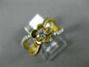 ESTATE .33CT DIAMOND 14KT YELLOW GOLD SOLITAIRE INFINITY FLOWER FRIENDSHIP RING