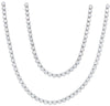 EXTRA LONG 17.2CT DIAMOND 18KT WHITE GOLD 3D CLASSIC ETERNITY FLEXIBLE NECKLACE