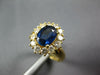 1.97CT DIAMOND & SAPPHIRE 18KT YELLOW GOLD OVAL & ROUND FLOWER ENGAGEMENT RING