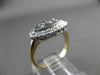 ESTATE .14CT DIAMOND 14KT WHITE & YELLOW GOLD MARQUISE SHAPE 3 STONE RING #21029