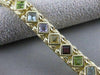 ESTATE 7.80CTW AMETHYST TOPAZ PERIDOT GARNET CITRINE 14K GOLD LINE BRACELET 2619