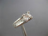 LARGE 1.50CT DIAMOND 14K WHITE GOLD 3D ROUND & PRINCESS FILIGREE ENGAGEMENT RING