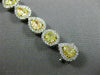 ESTATE 12.37CT WHITE & FANCY YELLOW DIAMOND 18K 2 TONE GOLD LOVE TENNIS BRACELET
