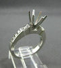 ESTATE .56CT DIAMOND 14KT WHITE GOLD BAGUETTE SEMI MOUNT ENGAGEMENT RING #3053
