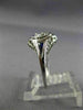 ANTIQUE WIDE .70CT DIAMOND & AAA SAPPHIRE 18KT WHITE GOLD ENGAGEMENT RING 26036