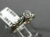 ANTIQUE .35CT ROUND DIAMOND 18KT WHITE GOLD FILIGREE CROWN ENGAGEMENT RING #6190
