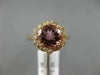LARGE 2.42CT DIAMOND & AAA PINK TOURMALINE 14K ROSE GOLD FLOWER ENGAGEMENT RING
