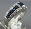 2.0CT DIAMOND & AAA SAPPHIRE 18K WHITE GOLD PRINCESS & ROUND SEMI BEZEL FUN RING