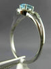 ESTATE .48CT DIAMOND & AAA OVAL CUT AQUAMARINE 14KT WHITE GOLD 3D LOVE KNOT RING