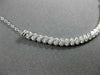 ESTATE .50CT DIAMOND 14K WHITE GOLD 2 ROW SEMI CIRCLE MILGRAIN ROPE FUN NECKLACE