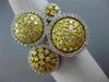 EXTRA LARGE 2.99CT WHITE & FANCY YELLOW DIAMOND 18KT TWO TONE GOLD COCKTAIL RING