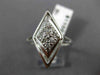 ANTIQUE WIDE .38CT OLD MINE DIAMOND 14K WHITE GOLD 3D MARQUISE SHAPE RING #22328