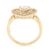 .75CT WHITE & PINK DIAMOND 18KT ROSE GOLD HEART SHAPE FILIGREE ENGAGEMENT RING