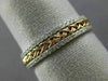 ESTATE .26CT DIAMOND 14KT WHITE & ROSE GOLD ROPE SEMI ETERNITY ANNIVERSARY RING