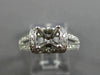 ESTATE .50CT ROUND DIAMOND 14KT WHITE GOLD 3D 4 PRONG SEMI MOUNT ENGAGEMENT RING