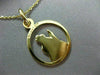 ESTATE 14KT YELLOW GOLD 3D HANDCRAFTED SAINT CHRISTOPHER FLOATING PENDANT #2008