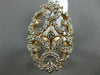 ESTATE LARGE 1.50CT DIAMOND 14KT ROSE GOLD 3D OPEN FILIGREE ETOILE COCKTAIL RING