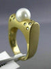 ESTATE .17CT DIAMOND & AAA SOUTH SEA PEARL 14KT YELLOW GOLD 3D ETOILE FUN RING