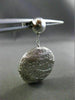 ESTATE LARGE 1.10CT DIAMOND 14KT WHITE GOLD 3D STRIPED CIRCULAR HANGING EARRINGS