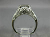 ANTIQUE .22CT DIAMOND 18KT WHITE GOLD 3D SOLITAIRE SQUARE ENGAGEMENT RING #26655