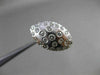 ANTIQUE .65CT ROUND DIAMOND 14KT WHITE GOLD FILIGREE ETOILE MATTE RING #21031