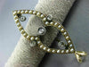ANTIQUE .15CT ROSE CUT DIAMOND 14K TWO TONE GOLD PEARL PENDANT PIN BROOCH #25488
