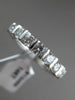 ESTATE .70CT DIAMOND 14KT WHITE GOLD 3D 7 STONE CHANNEL ANNIVERSARY RING #12459