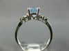 ESTATE 1.42CT DIAMOND & AAA AQUAMARINE 14KT WHITE GOLD 3D OVAL ENGAGEMENT RING