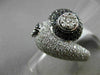 ESTATE LARGE 3.00CTW BLACK & WHITE DIAMOND 18KT WHITE GOLD YIN & YANG FUN RING