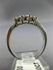 ESTATE .60CT DIAMOND 14KT WHITE GOLD 3 STONE WEDDING ANNIVERSARY RING #22946