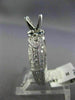 ESTATE .88CT DIAMOND & SAPPHIRE 14KT WHITE GOLD PAVE SEMI MOUNT ENGAGEMENT RING