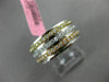ESTATE WIDE .84CT DIAMOND 18K TRI COLOR GOLD MULTI ROW ETERNITY ANNIVERSARY RING