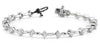 ESTATE 3.0CT DIAMOND 14KT WHITE GOLD 3D CLASSIC BY THE YARD LOVE TENNIS BRACELET