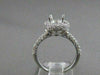 ESTATE 1.20CTW DIAMOND PAVE 14K W GOLD ENGAGEMENT RING SEMI MOUNT SETTING #20096