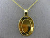 ESTATE 18KT YELLOW GOLD 3D OVAL ENGRAVEABLE FLOATING PENDANT & CHAIN #24998