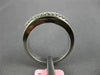 WIDE .46CT DIAMOND 18K WHITE GOLD 3D ROUND & BAGUETTE 3 ROW 6MM ANNIVERSARY RING