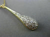 ESTATE .52CT DIAMOND 18K TWO TONE GOLD 3D ELONGATED PAVE FLOATING PENDANT #25492