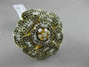 ESTATE MASSIVE 3.66CTW FANCY MULTI COLOR DIAMOND 18KT YELLOW GOLD 3D FLOWER RING